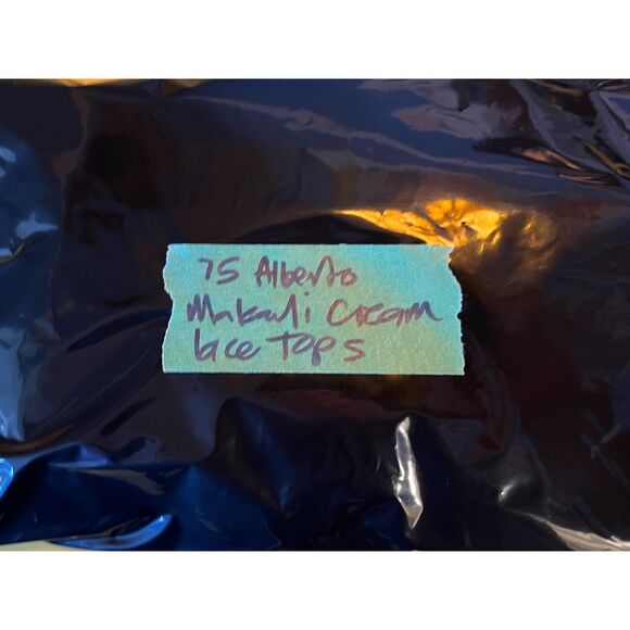 Vintage Alberto Makali Cream Lace Button Up Blouse Shirt Top Women's Size Small - Picture 10 of 10